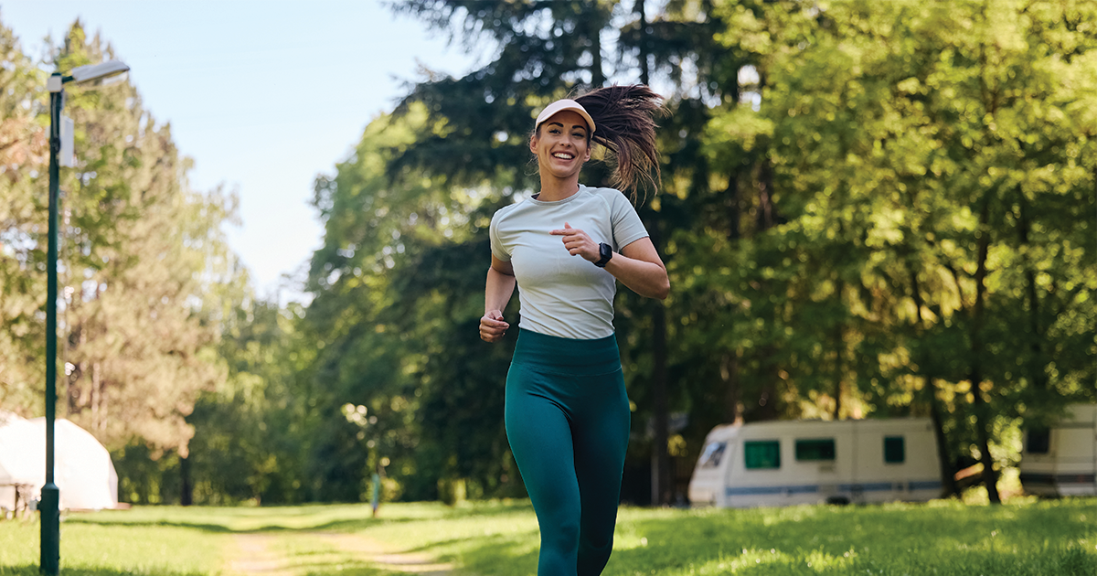 woman on a run who is experiencing burnout