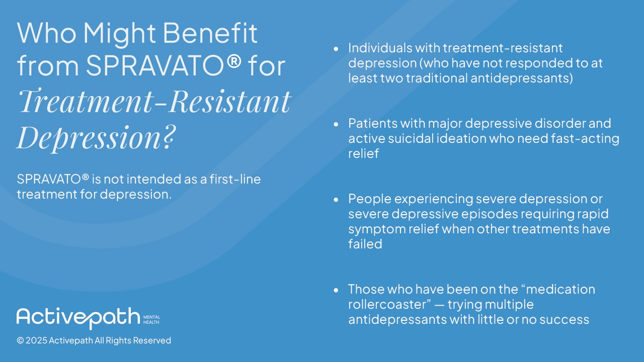 Who Might Benefit from SPRAVATO for Treatment-Resistant Depression